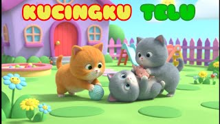 LAGU ANAK LUCU - KUCINGKU TELU KABEH LEMU LEMU - YUP YUP CARTOON