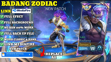 Script Skin Badang Zodiac - Leo No Password | Full Effect Voice | Link MediaFire