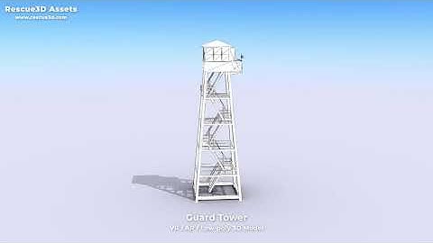 Guard Tower low-poly 3D model by Rescue3D Assets
