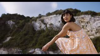 Juliet Dunn Pomegranate Block Print Racer Back Dress Papaya at Catriona