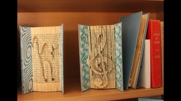 Part 1 of Book Folding Tutorial DIY - what to do with old books #1