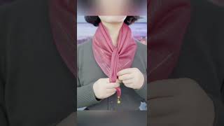 Very Practical Scarf Tying Method | Learn It Quickly #ScarfStyle #FashionHack