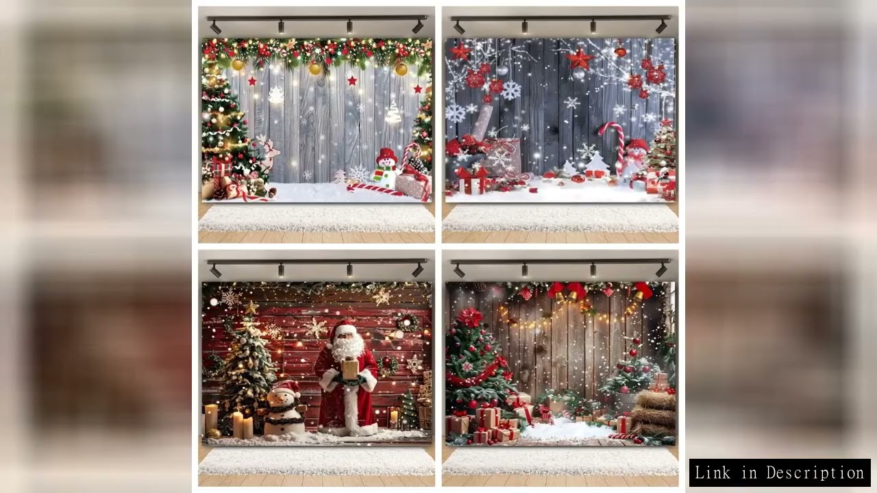 Christmas Wooden Board Photography Backdrop Rustic Wood Wall Xmas Tree Snowman Gift kids Portrait Fa