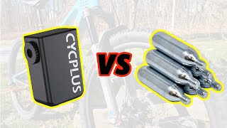 Smallest portable electric bike pump ever! Check out the CYCPLUS CUBE