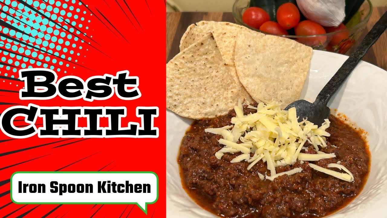 Best Chili made with Ancho Chiles and home made spice blend.