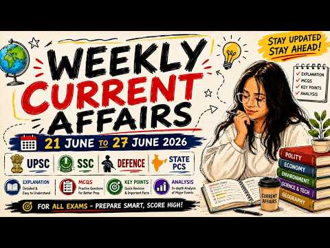 Weekly Current Affairs 2026 I 21st June-27th June Current Affairs I By CIVILS DECODE