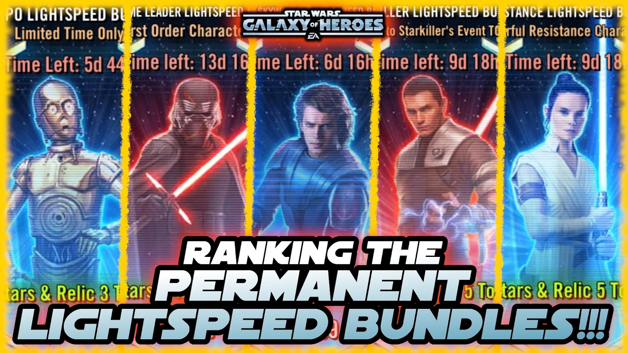 Рейтинг постоянных наборов Lightspeed в Star Wars: Galaxy of Heroes!!!