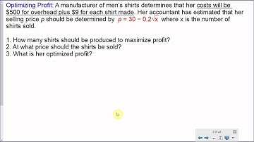 Optimization - Profit