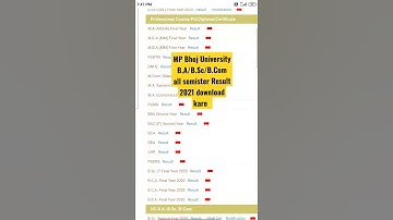 MP bhoj University B.A /B.Sc/B.Com all semister result dekhe 2021 #All event shorts