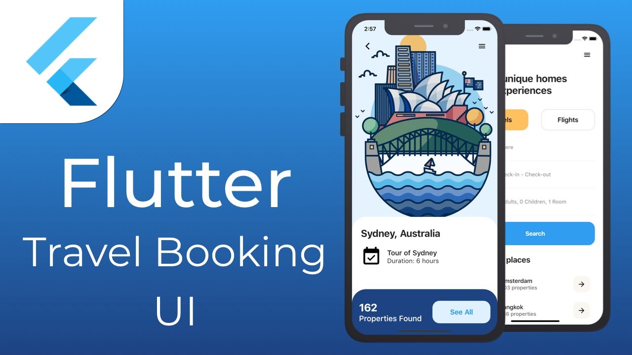Flutter Travel Booking UI | Speed Code