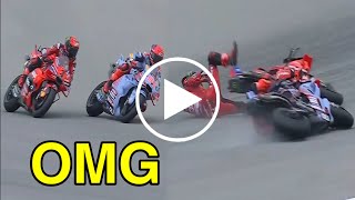 Video Marc Marquez vs Pecco Bagnaia Crash | Marquez and Francesco Bagnaia | MotoGP Race PortugueseGP