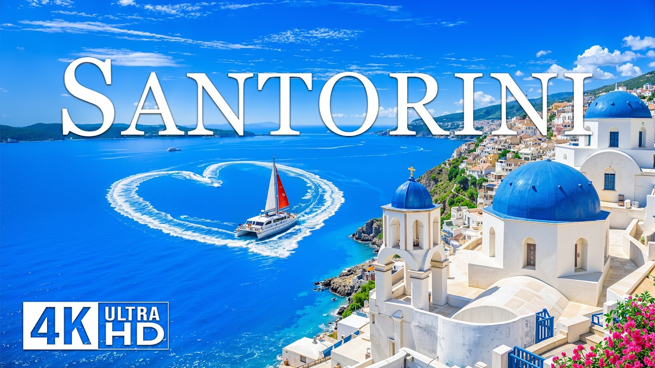 [4K] Santorini 2026 🇬🇷 Caldera Rim Towns, Crystal Seas & Timeless Greek Charm Aerial Views