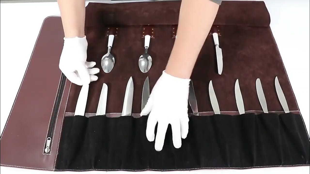 Chef's Toolkit Leather hand tool kit bag for knives YouTube