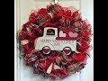 How to make an Valentines Truck Wreath wtih PoufRuffle method