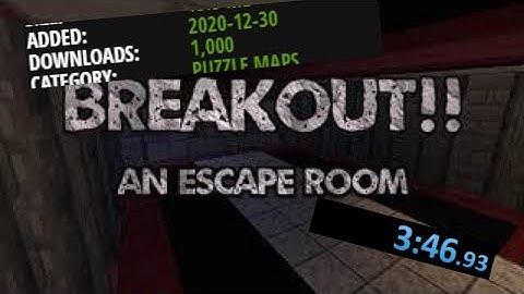 Breakout: An Escape Room Minecraft Map Speedrun