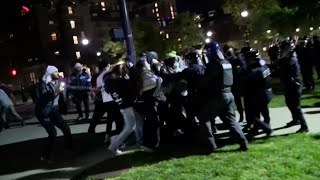 Scuffles as officers move against pro-Palestinian protesters at Ohio University | VOA News