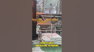 Corn Starch Unpacking & Feeding 😎 #depalletizing #automation #manufacturer #robot #columnpalletizer