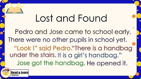 Developing Reading Power 3 l Exercise No. 4 Lost and Found