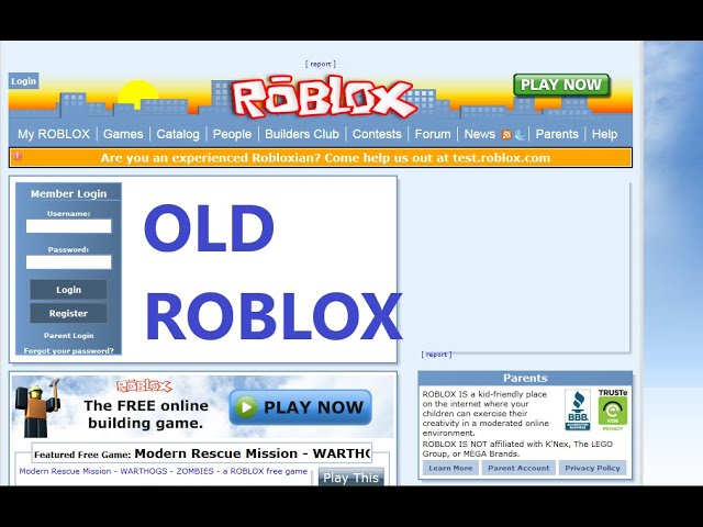 How To See the OLD ROBLOX Website (2004-today) 