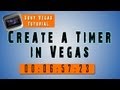 Sony Vegas Tutorial | Add a TIMER to your video, How to Pause it !