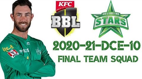 Big Bash League 2020-21 Melbourne Stars Full Team Squad