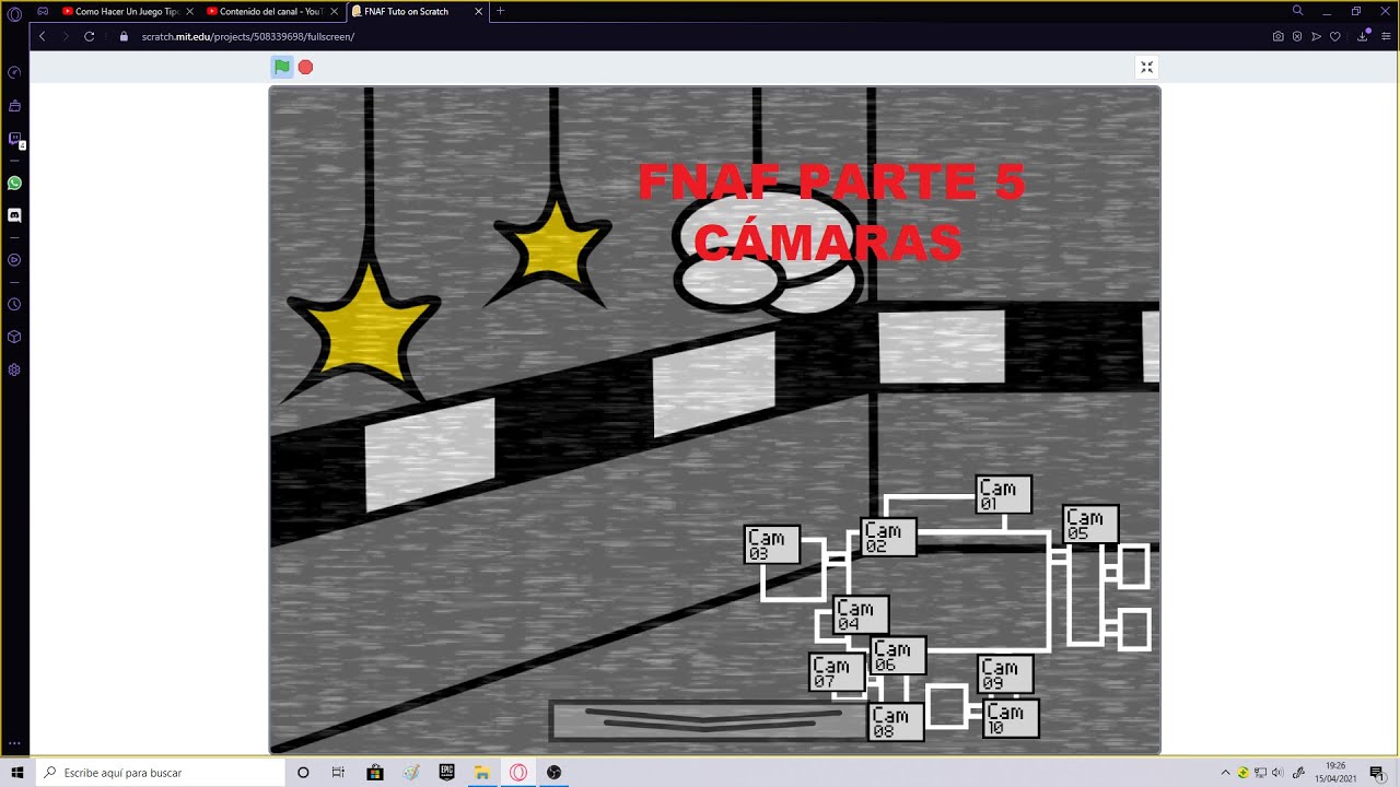 Como Hacer Un Juego Tipo FNAF En Scratch Parte 5 (Cámaras) - YouTube