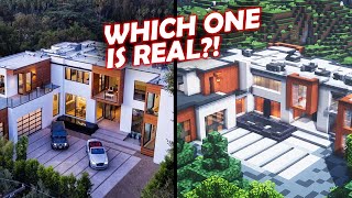 Minecraft vs. Real-Life: Large, Acacia, Modern House! [Ep. 1]