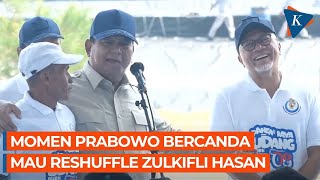 Canda Prabowo Mau Reshuffle Zulhas karena Salah Info Nama Desa di Kebumen