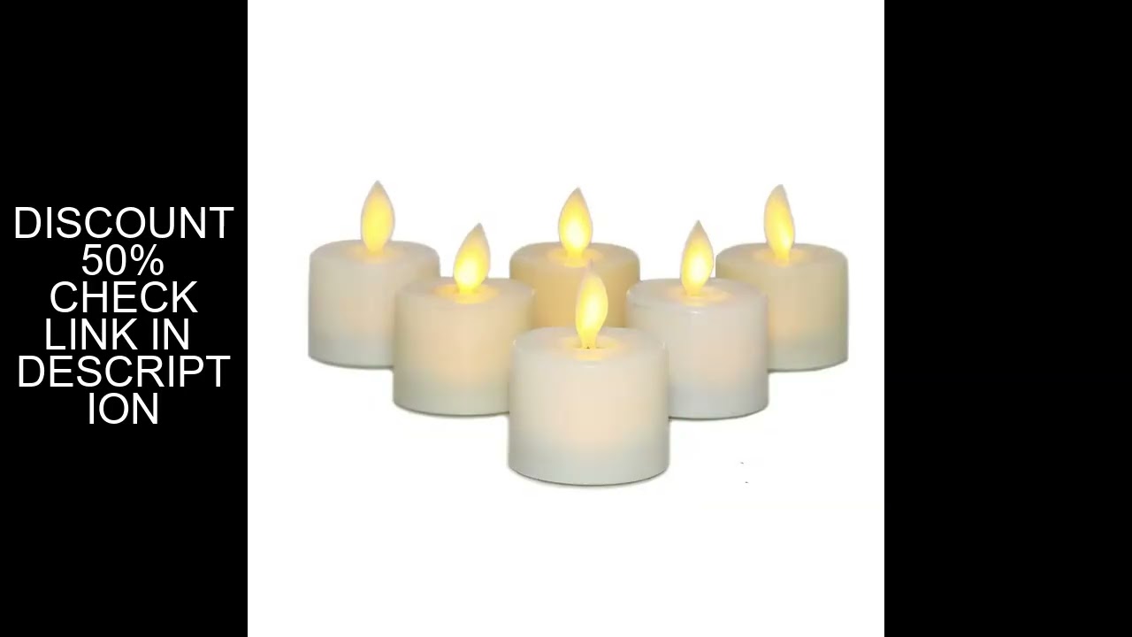 3/6/12 Pieces Warm White Moving Wick LED Tea Light Candles,Decorative Church Religious Wedding Chris