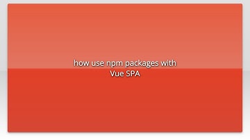 how use npm packages with Vue SPA