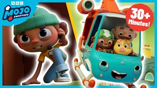 Super Stunts &amp; Stinky Saves! | Funny Truck Cartoon for Kids | Mojo Swoptops