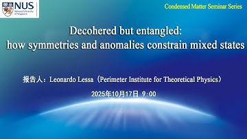 Decohered but entangled: how symmetries and anomalies constrain mixed states