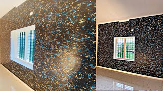 New interior turkey fossil metallic texture designing on walls|home painting asian paints