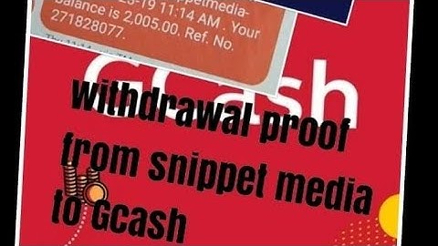 How to withdraw on snippet media