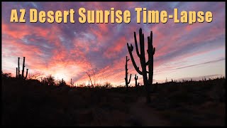 Vibrant Arizona Desert Landscape Sunrise Time-Lapse