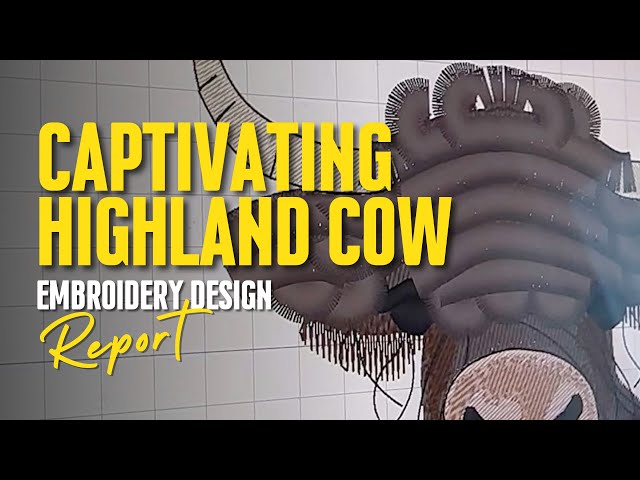 25+ Highland Cow Embroidery Designs