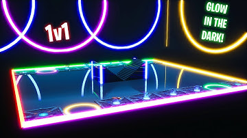 How to Make THE GLOW IN THE DARK 1v1 MAP/ARENA IN CREATIVE MODE! (EASY) (NEON COLOR MAP)