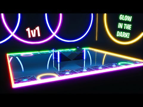 How to Make THE GLOW IN THE DARK 1v1 MAP/ARENA IN CREATIVE MODE! (EASY) (NEON COLOR MAP)