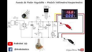 DIY Fuente Regulable + Módulo Voltímetro/Amperímetro [TUTORIAL] [PROTOBOARD]