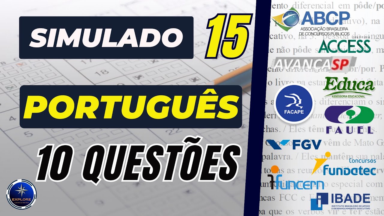📝 NOVO SIMULADO DE PORTUGUÊS PARA CONCURSOS COM 10 QUESTÕES. - YouTube