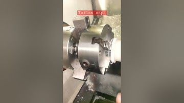 making a teflon cap in CNC TURNING MACHINE #viral #industrial #cncmachine #tools #rohitgupta #shorts
