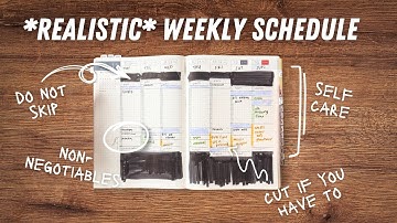 Setting up an ✨IDEAL✨ weekly schedule *self care included*