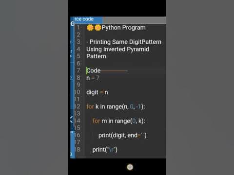 📛Python program to print number Pattern 👑 - YouTube