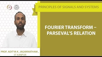 Fourier Transform – Parseval’s Relation
