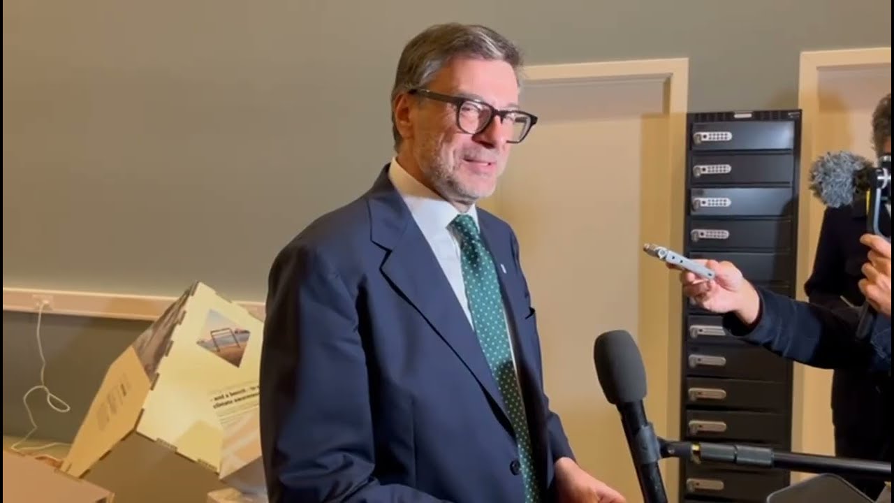 Ministro Giorgetti, punto stampa a margine dell'Ecofin | 20/9/2025