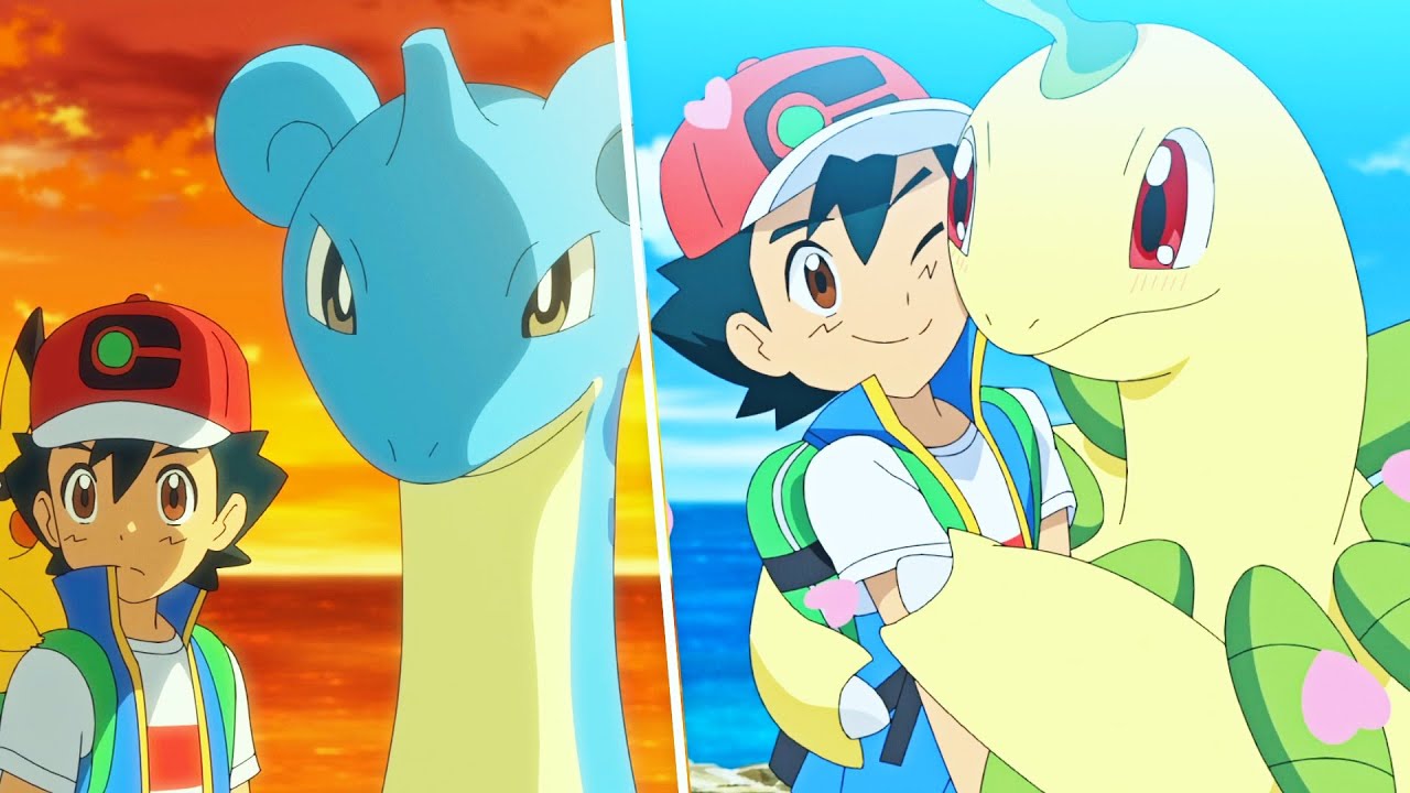 ◓ Anime Pokémon Journeys (Especial Ash Ketchum) • Episódio 144: Pocket  Monsters: A Bordo de Lapras ♪ (EP7)