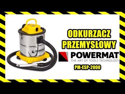 Пилосос для чищення камінів, попелу, золи Powermat PM-ESP-2000 (2000 Вт, 20 л, Польща), видео 2