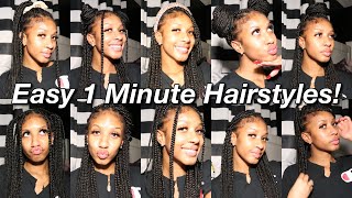 10 Ways To Style Knotless Braids! | 1 min. Styles