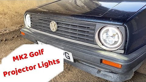 How To Upgrade MK2 Golf GTI Headlights with 7" Jeep / Landrover DRL Projector Lights
