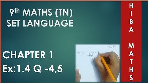 9th maths chapter 1 exercise 1.4 question 4,5  in Tamil TN New Syllabus TN Samacheer or state board